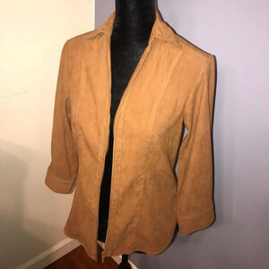 Coldwater Creek Brown  front zip up shacket size XS